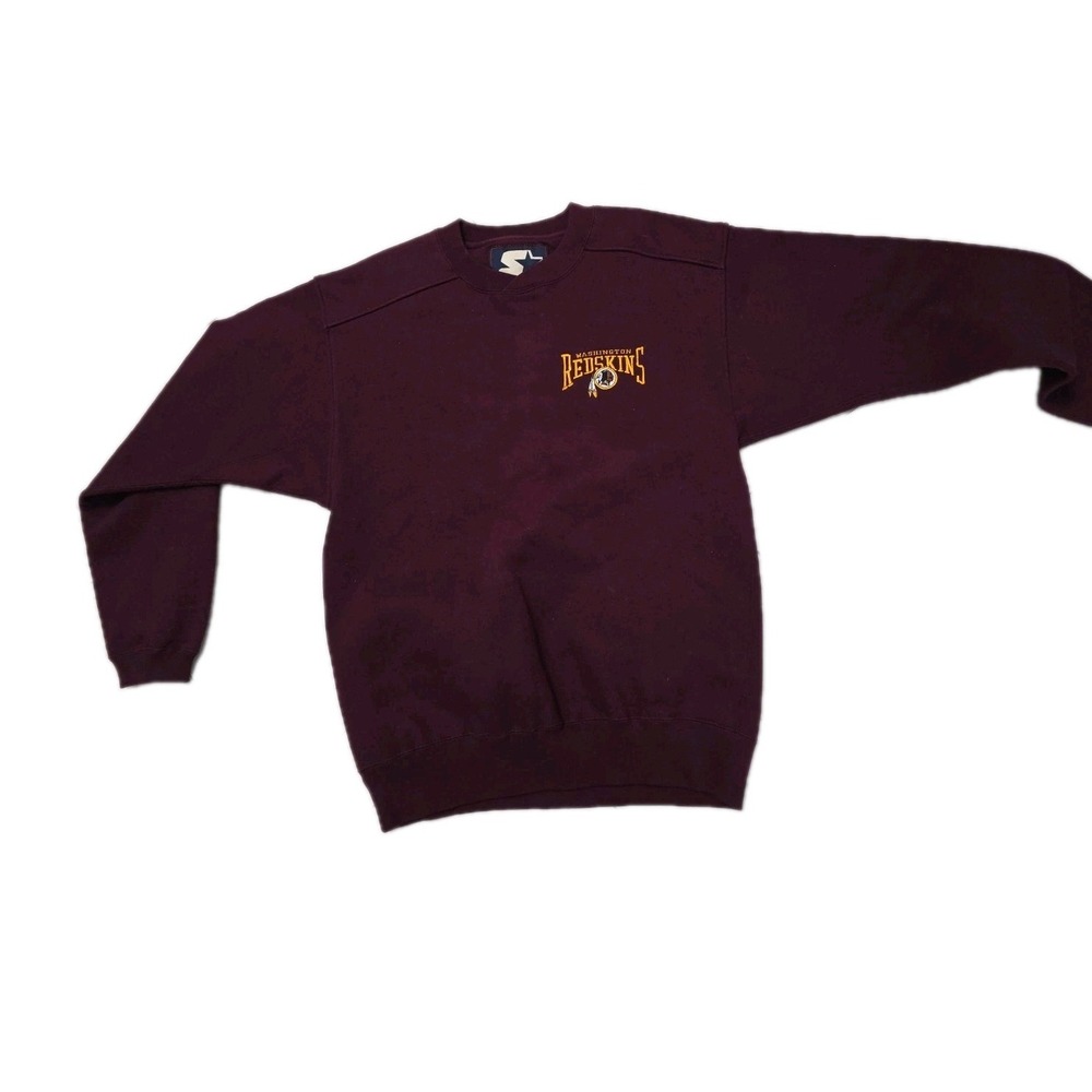 Washington Redskins Starter Crewneck Sweatshirt Small NFL Burgundy Y2K